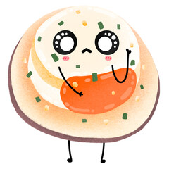 Cute Scallop Cute Seashell Mascot Character Kawaii Cartoon illustration Seafood Drawing Seafood Element Seafood Sticker