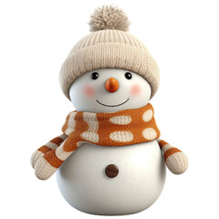 Set of snowman ,Christmas and New Year decoration,  cut out transparent isolated on white background ,PNG file