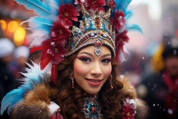 Winter Carnivals: Vibrant and lively scenes at winter festivals, complete with colorful costumes and activities. - Generative AI