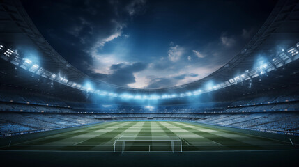 Fototapeta na wymiar Luxury of Football stadium 3d rendering, Illustration