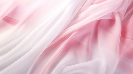 Abstract white and Pink textile transparent fabric. Soft light background for beauty products or other