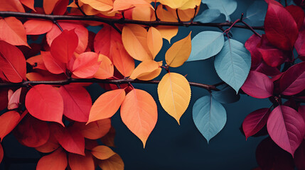 Autumn colorimetry leaves