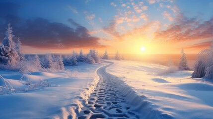 cold weather blue sunset snowy illustration sky season, frost sunpath, natural forest cold weather blue sunset snowy