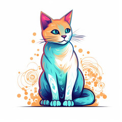 Obraz premium cat with a heart