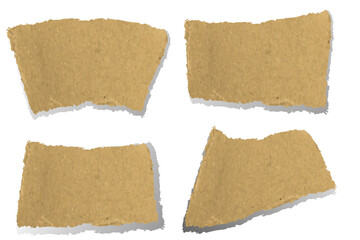 vector set of ancient torn paper. note paper, old paper maps. concept of torn vintage map or book