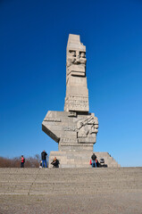 Obraz premium Monument of the Coast Defenders, Westerplatte Gdansk, Pomeranian Voivodeship, Poland.