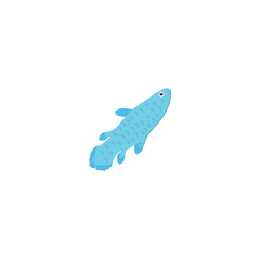 set of cute sea animals with expressions character