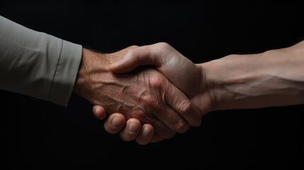 close up handshake between two people
