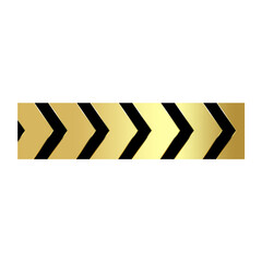 gold square banner with arrow