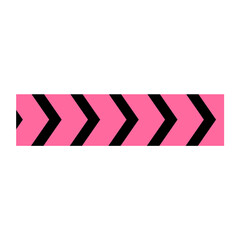 pink square banner with arrow