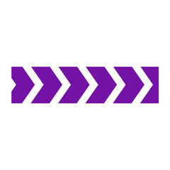 purple square banner with arrow
