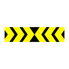 yellow square banner with arrow