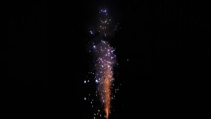 Chit Putt crackers colorful lighting on black background in diwali