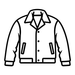 Simple Outline Vector Illustration of Man’s Jacket. SVG