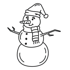 Snowman illustration on white background