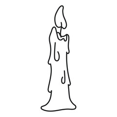 Illustration of a candle on a white background