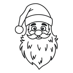Illustration of santa claus head on white background