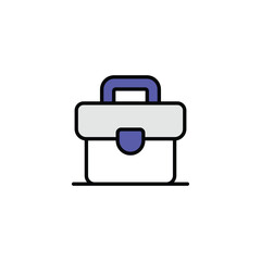 Brief Case icon design with white background stock illustration