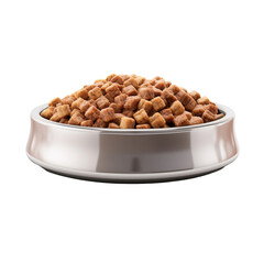 Beautiful dog food bowl isolated on transparent background
