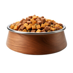 Beautiful dog food bowl isolated on transparent background