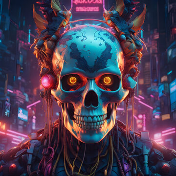 A crying skull advertisement highly detailed in a ornate luxury cinematic style