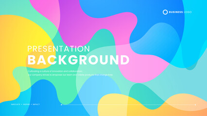 Colorful colourful simple abstract background with wave and liquid shape