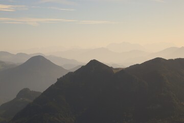 mountain panorama in the mornig light