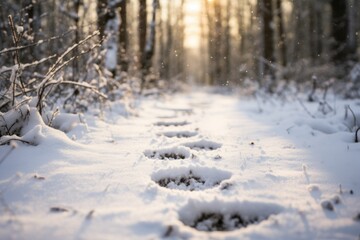 Winter Wildlife Tracks - Generative AI