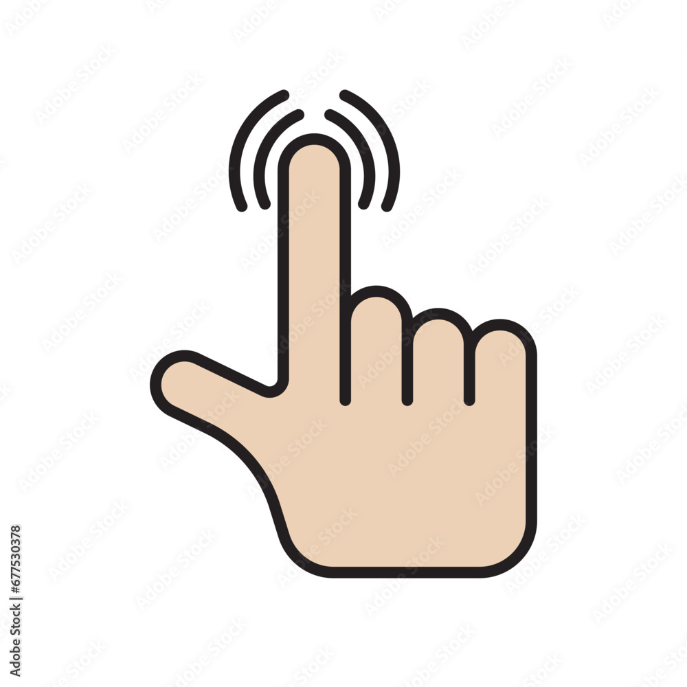 Wall mural hand gesture icon