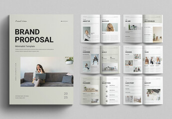 Brand Proposal Template Design Layout - obrazy, fototapety, plakaty