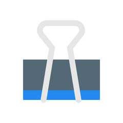 文房具、クリップ、ダブルクリップを表すカラースタイルのアイコン