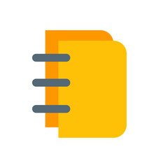 Obraz premium 文房具、ノート、メモ帳を表すカラースタイルのアイコン