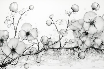 Obraz na płótnie Canvas Frozen Bubbles - Generative AI