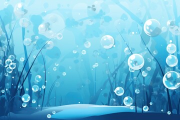Frozen Bubbles - Generative AI - obrazy, fototapety, plakaty