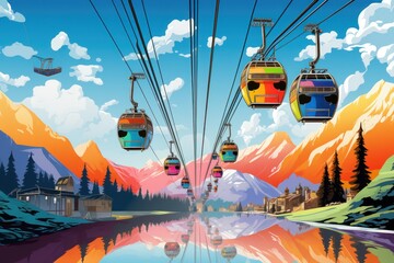 Ski Lifts and Gondolas - Generative AI