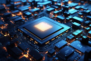 The electronic chips of the technology.