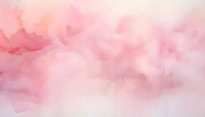 Abstract pink colored watercolor background with smoke. Creative pastel  background. 