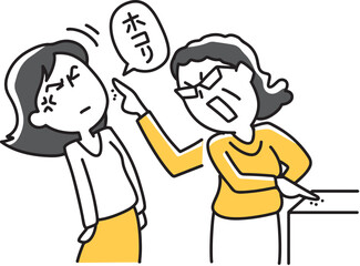 埃を見せて嫁いじめをする姑