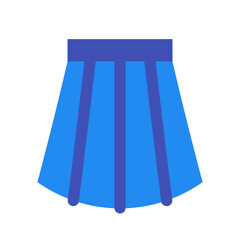 衣類、スカートを表すカラースタイルのアイコン