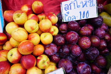 Plum on the market- when look at the picture you feeling in orchard and freshness..