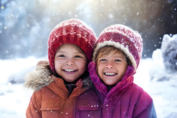 children in winter