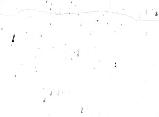 black splashes of paint on a white wall.