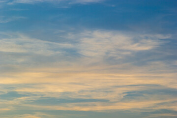 Obraz premium sunset sky with multicolor clouds. Dramatic twilight sky background