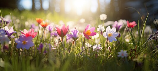 spring flowers in a medow