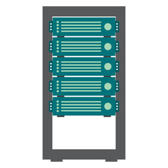 Computer Server Device Icon Illustration