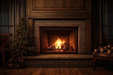 Cozy Photo Of Fireplace