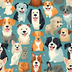 seamless pattern of Dog