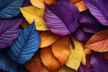 Keuken spatwand met foto colorful leaves background © waranyu