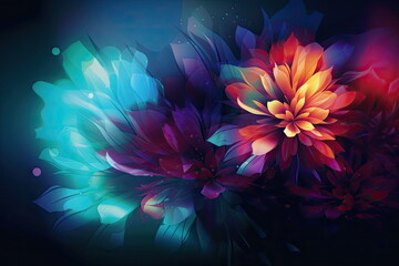 abstract flower background, modern style