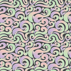 Vector background illustration with striped pattern in hologram colors, geometric, without continuity.	